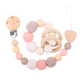 Silicone Teether Ring & Dummy Chain Set - siliconebabyessential.com