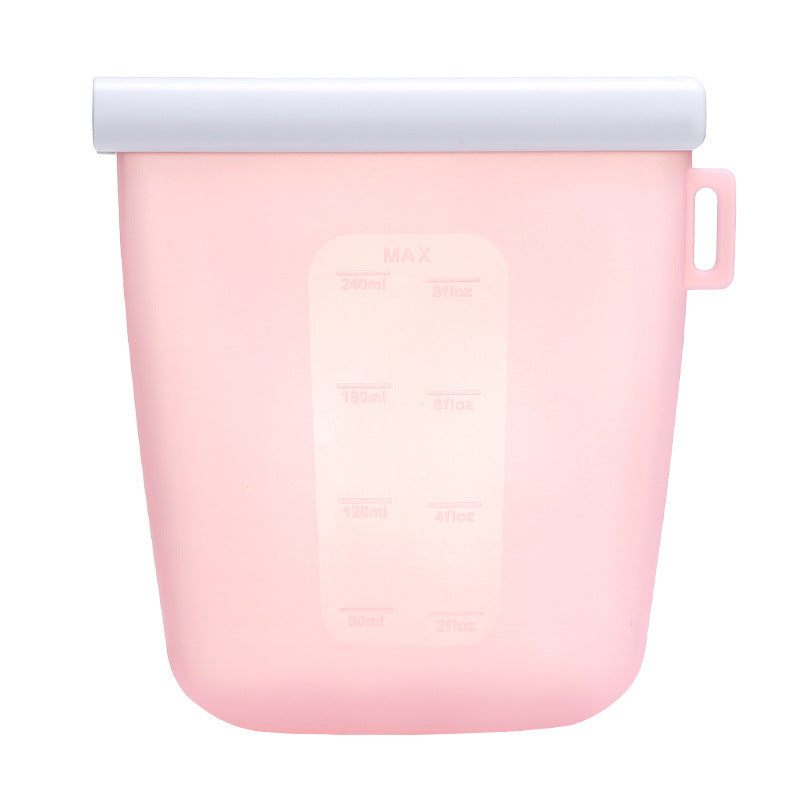 Food Grade Silicone Food storage bag 240ml - siliconebabyessential.com