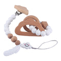 Wooden Animal Teether Ring & Dummy Chain Set - siliconebabyessential.com