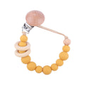 Wooden Ring Dummy Chain baby soother toy - siliconebabyessential.com