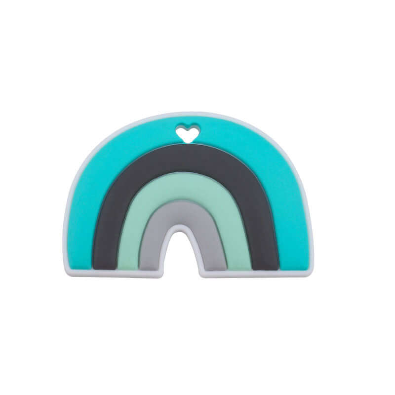 Food Grade Silicone rainbow teether - siliconebabyessential.com