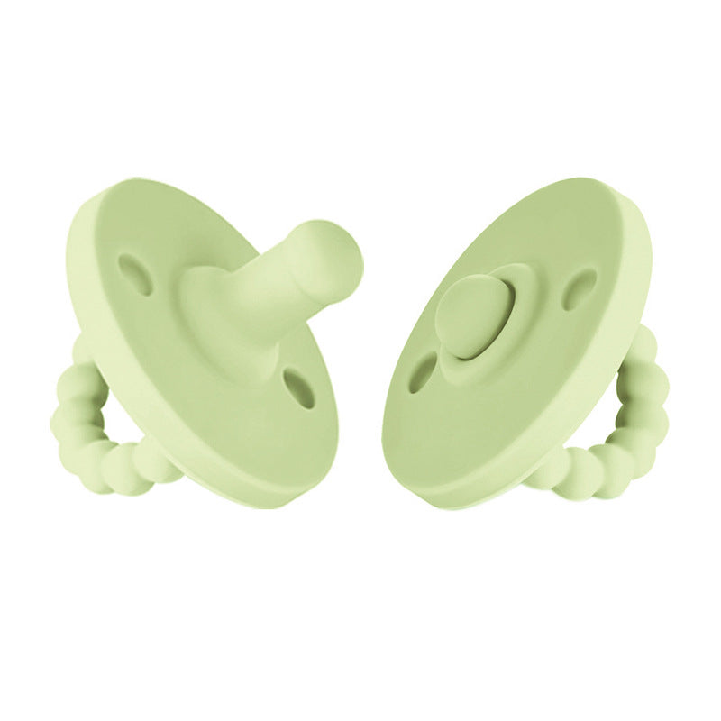 Newborn baby Round silicone pacifier - siliconebabyessential.com