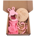 Food Grade Silicone Bunny Beach Wood Teether set - siliconebabyessential.com