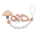 Wooden Teether Ring & Dummy Chain Set - siliconebabyessential.com