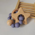 Silicone Beads Star beechwood teether - siliconebabyessential.com